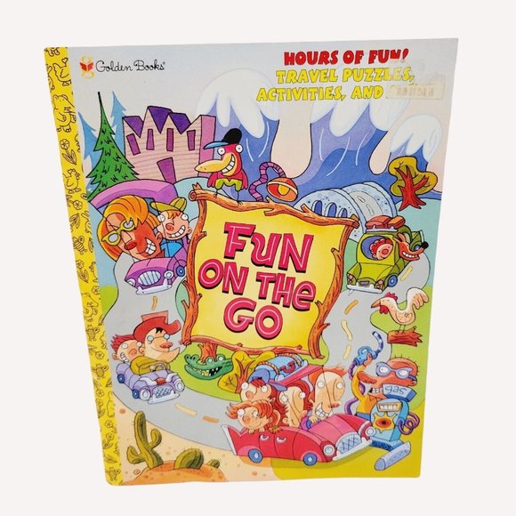 Vtg Golden Book Travel Puzzles Activities and More Crosswords Bingo Memory Clean - Picture 1 of 4